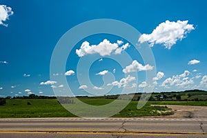 View of a field in Illinois country side