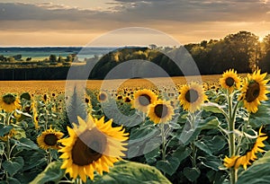 A view of a field of Sunflowers