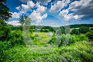 View of fields near Glen Rock, in York County, Pennsylvania.