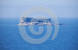 The view of Filfla islet near the Qrendi coast of Malta