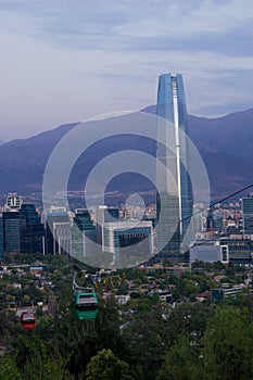 View of the financial center of Santiago de Chile photo