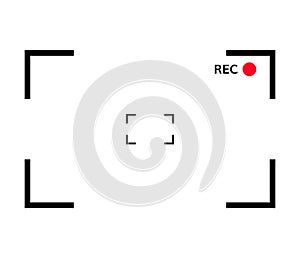 View finder focusing screen vector