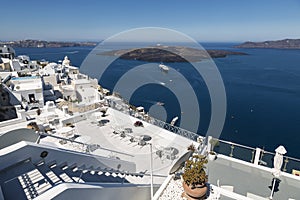 View of Fira town, Santorini, Greece