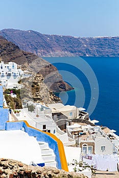 View of Fira town - Santorini island,Crete,Greece.