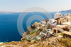 View of Fira town - Santorini island,Crete,Greece.