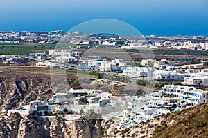 View of Fira town - Santorini island,Crete,Greece.