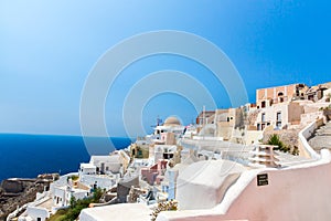 View of Fira town - Santorini island,Crete,Greece.