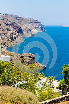 View of Fira town - Santorini island,Crete,Greece.