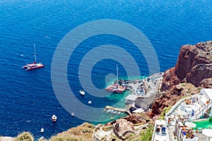 View of Fira town - Santorini island,Crete,Greece.