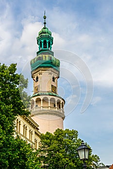 View of the fire tower in Sopron, Hungary...IMAGE