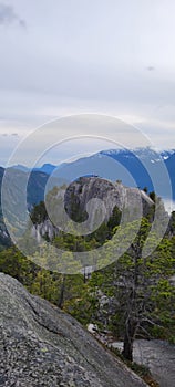 View of first peak on stawamus chief, squamish