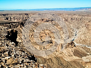 View into the Fish River Canyon, Namibia