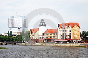 View of the Fish village, Kaliningrad, Russia.