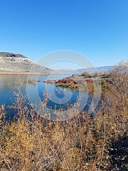 View From Fisherman`s Beach at Lake Mead National Park