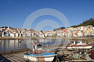 View of the fishing village of La Guardia, Pontevedra province, photo