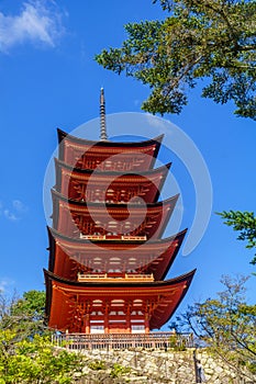 Five-storied Pagoda Gojunoto, in Miyajima