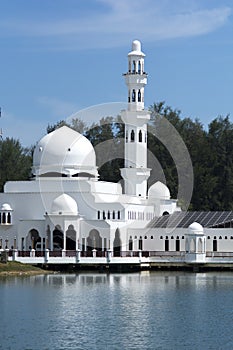 View of floating mosque Masjid Tengku Tengah Zaharah photo