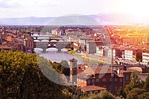 A view of the Florence and the Arno River