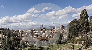 View of Florence City with dome of Florence Cathedral in view, I