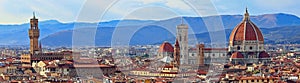 view of Florence with Old Palace and Dome of Cathedral from Mich