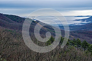 A View of Foggy View of Montvale Valley
