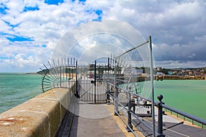 View of Folkestone Harbour Arm UK