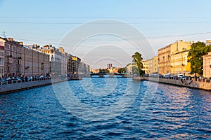 View of Fontanka River, Saint Petersburg, Russia