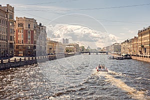 View of the Fontanka River in St. Petersburg