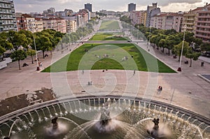 View from Fonte Luminosa on Alameda Park, Lisbon, Portugal