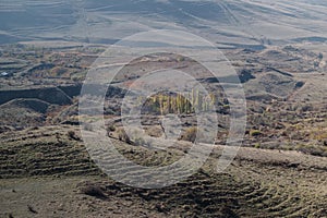 View of the foothills in the mountains of Armenia.