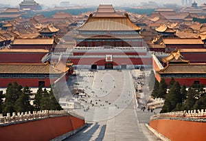 A view of the Forbidden City in China
