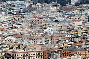 View form the cupola of Vatican Saint Peter`s Cathedral