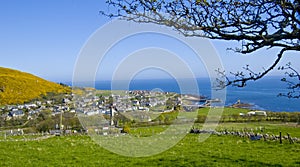 View form Gartmore in spring, Helmsdale. Sutherland, Scotland, UK