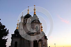 View of Foros Church in Crimea near Yalta city