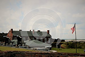 View from Fort Clinch located on a peninsula near the northernmost point of Amelia Island, along the Amelia River.