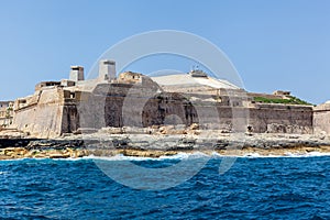 View of Fort Saint Elmo on sunny day in Malta