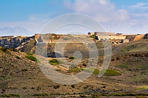 View of Fortaleza de La Mola, Menorca. Baleares, Spain