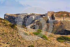 View of Fortaleza de La Mola, Menorca. Baleares, Spain