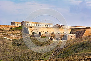 View of Fortaleza de La Mola, Menorca. Baleares, Spain