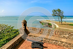 View from Fortaleza San Felipe over the sea, Puerto Plata, Domin