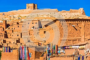 View of the fortified city of Ait-Ben-Haddou, Morocco