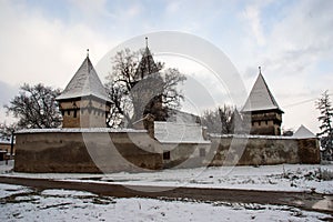The fortified evangelical church from Cincsor   Brasov County  Romania photo