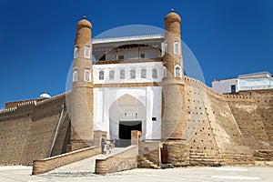 View of fortres Ark - Ark entrance - City of Bukhara