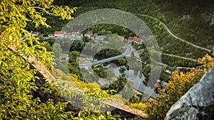 View from a fortress Knin