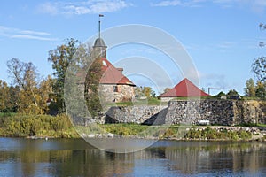 View of the fortress Korela october afternoon. Priozersk, Leningrad region