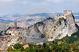 View of the Fortress of San Leo, Italy