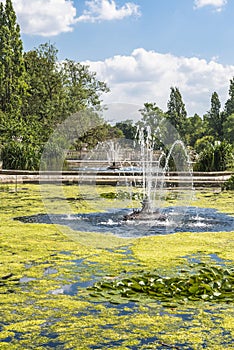 View of a fountain in Hyde Park, London