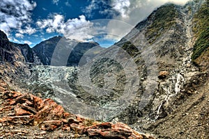 View of Fox Glacier`s Terminal Face.