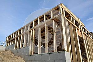 View of Framed Walkout Basement Walls photo