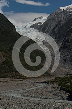 View of Franz Josef Glacier located from Westland Tai Poutini Na